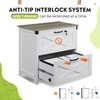 DEVAISE 2 Drawer Farmhouse File Cabinet with Lock, Lateral Filing