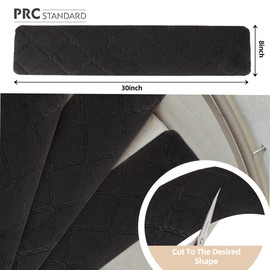 PRC STANDARD No Slip Stair Treads, 30 x 8 Inch 15Pcs Stair Runners with Reusable Adhesive for Kids Elders and Pets, Machine Washable Indoor Wood Staircase Step Treads (Black)