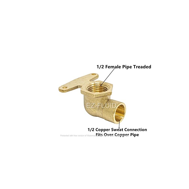 EZ-FLUID 1/2" Nom. Copper Sweat X 1/2" Fip Threaded High