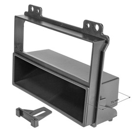 tomzz Audio 2415-017 radio fascia compatible with Ford Fiesta JH1/JD3 Ford Fusion JU2 car front facelift black