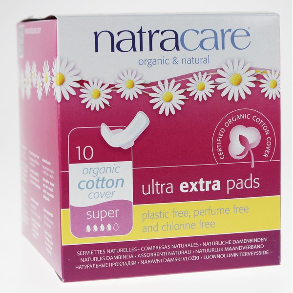 NatraCare Organic & Natural Ultra Extra Pads Super 10 Counts