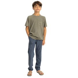 Free Fly Boy's Breeze Pant - Breathable, Lightweight, Quick-Dry Athletic Pants for Boys with Sun Protection - UPF 50+ - Blue Dusk II, Large