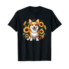 Sunflowers Pembroke Welsh Corgi Corgis T-Shirt