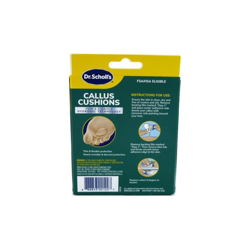 Dr. Scholls Callus Cushions Duragel 5 Count (6 Pack)