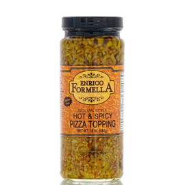 Enrico Formella | Hot & Spicy Pizza Topping | Italian - Chicago Style Hot Pickled Vegetables 16oz.
