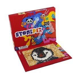 stone pix Penguin Puzzle, DIY Natural Stone Art Creativity, for Adults and Children, Decorative Animals, Mosaic Stones Puzzle, 25 x 20 x 3 cm