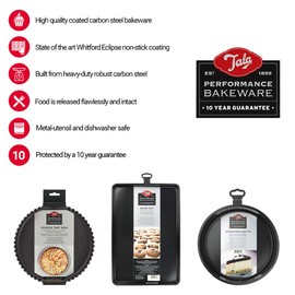 Tala Performance Baking Tray, Steel, Black, Quarter Size, 10A10668