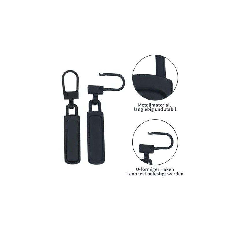 Zip Zipper, Pack of 10 Replacement Parts Zip Zipper, Metal