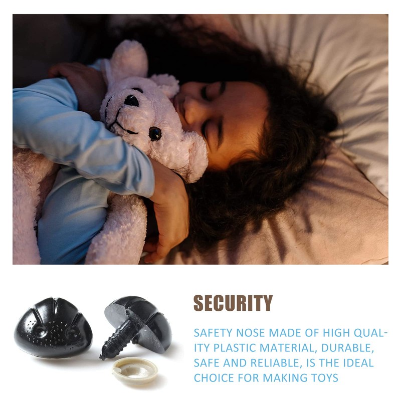 Plastic Safety Noses, 100 Pcs Plush Safety Noses for Making