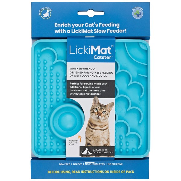 LickiMat Catster Combination Slow Feeder with Micro Dish for Added