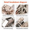 Qrity Cupboard Hinges - 2 Pack, 90 Degree Flap Hinges,