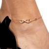 SERASAR Fußkette Damen-Schmuck 925 Sterling-Silber 18-Karat Rose-Gold Damen-Kette Mädchen-Kette Frauen