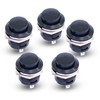 Ytian 5 Pcs Round Cap Momentary Push Button Switch,AC 6A/125V