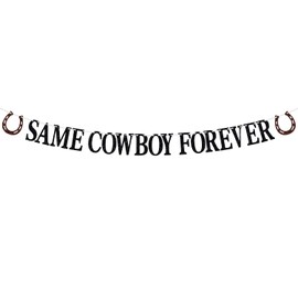 Same Cowboy Forever Banner, Country Western Bachelorette / Divertida decoración de despedida de soltera / despedida de soltera