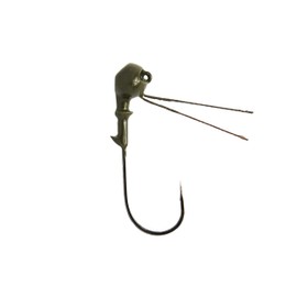 Tackle HD 3-Pack Stealth HD Jig Head, 5/16 Ounce Weedless Fishing Jigs with Fishing Hooks, Weighted Football Jig Hooks, Freshwater Jig Heads for Fishing, Green Pumpkin