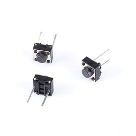 Youmile 100pcs Tact Button Switch 2 Pin DIP 6x6x5mm PCB Momentary Tactile Tact Push Button Switch