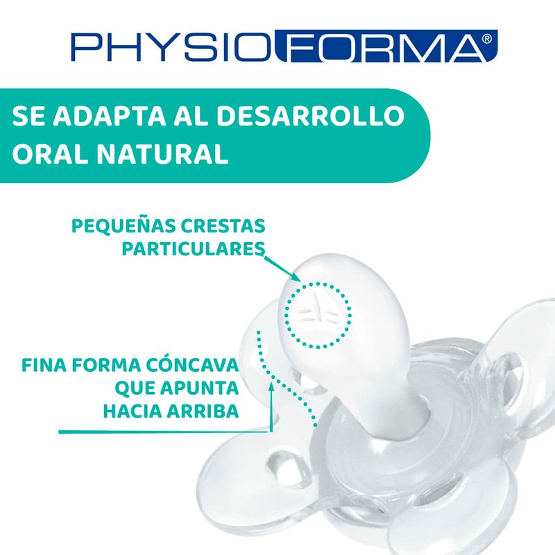 CHICCO, Set de Chupón para Bebé PhysioForma Comfort, 0 a