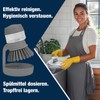 Sichler Haushaltsgeräte Spülbürste mit Spülmittelspender und Abtropfhalterung