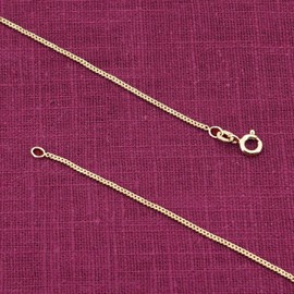 trendor Sturdy Curb Chain for Pendant 925 Silver Gold-Plated 1.4 mm Beautiful Gift Idea Necklace for Men and Women 15300-60 60 cm, Silver