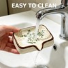 Ceramic Non-Slip Soap Holder with V-Drainage