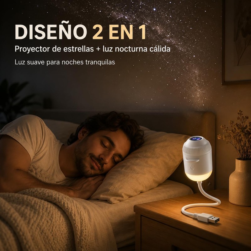 HD Smart Dynamic 5D Holographic Night Light Projector, Plug and