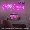 30×9 Inch Hello Gorgeous Neon Signs, Pink Hello Beautiful Led