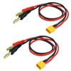 Yiqigou 2pcs XT30 Male Plug Connector Adapter to 30cm 16awg