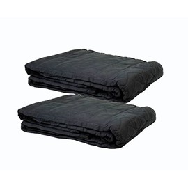 Mytee Products (2 Pack) Large Sound Blanket 96" x 80" - Black Sound Dampening Blanket - Durable Woven Cotton/Polyester Blend Material - 12 lbs per Blanket, Machine Washable - Absorb Sound in Studios