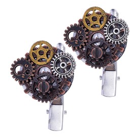 Outanaya 2pcs Gothic Hair Accessories Steampunk Gear Hair Clips for Women Hair Barrettes Fashion Decorative Hair Pins