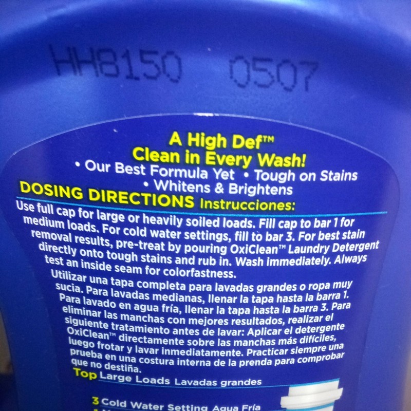 OxiClean Liquid Laundry Detergent Sparkling Fresh High Def Clean 40