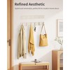 RIXIGOOD Coat Rack Wall Mount with 6 Hooks, Folding Coat