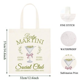 WCGXKO Hostess Bar Bag Novelty Makeup Bag Alcohol Gift Housewarming Gift Zipper Pouch Cosmetic Bag (Dirty MARTINI Tote)