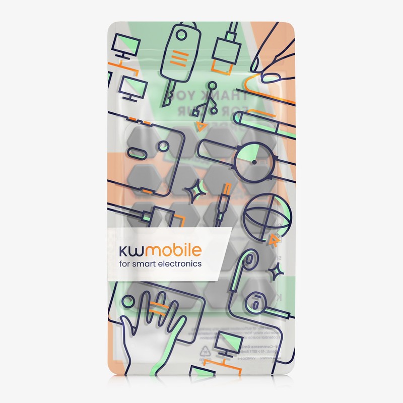 kwmobile 20 x Covers for 21 mm Wheel Nuts Car