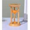Bamboo Sand Timer 30Minute Hourglass Timer Wooden Sand Clock, Mini