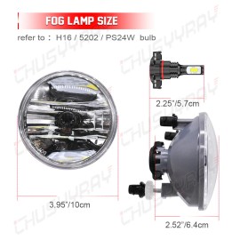 CHUSYYRAY Fog Lights For 2010 - 2013 Chevy Camaro Replacement Clear Driving Bumper Lamps