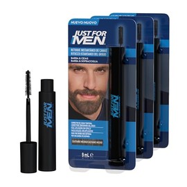 Just For Men Retoque Instantáneo de Canas y Cejas Castaño Medio 3 Pack 9ml cada