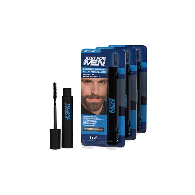 Just For Men Retoque Instantáneo de Canas y Cejas Castaño
