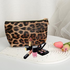 Leopard Makeup Bag - Leopard Print Gifts for Women, Leopard Print Makeup Bag, Leopard Print Pencil Case, Leopard Print Make Up Bag, Animal Print Bag, Leopard Print Purse, Leopard Pattern Cosmetic Bag