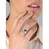 Valero Pearls Sterling Silver 925 rhodium-plated Ladies Ring with Freshwater