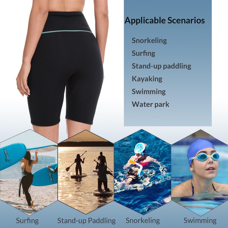 Lemorecn Wetsuit Shorts Women 2mm Super Stretch Neoprene Wetsuit Pants