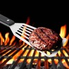 Fish Spatula, Stainless Steel Slotted Turner with Solid ABS Handle,