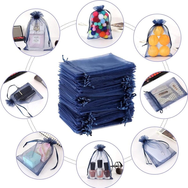 150 bolsas de organza premium, bolsas de regalo de joyería