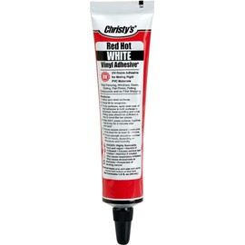 Christy's Red Hot Vinyl Adhesive, White, 1.5 oz Tube, White,Red