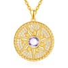 AENEAS Gold Plate Sun Necklace For Women 925 Sterling Silver