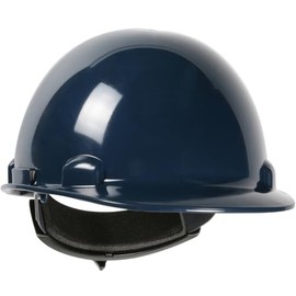 Dynamic Dom Cap Style Hard Hat, HDPE Shell, ANSI Type 1, Class E, 4-Point Suspension, Wheel Ratchet Adjustment, Navy (280-HP341R-08)
