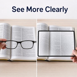 3X Full Page Sheet Magnifier for Reading – 7 x 4.7 in Ultra-Thin PVC Magnifying Lens for Books, Newspapers, Maps & Small Print