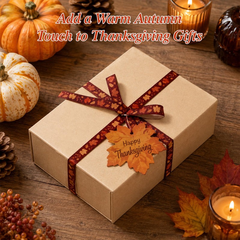 Fall Grosgrain Ribbon, Autumn Thanksgiving Decorative Ribbon