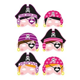 Lizzy Kids Foam Face Masks Birthday Party Bag Toy Filler Decoration Toys Gift (Pack of 1, Pirates Girls)