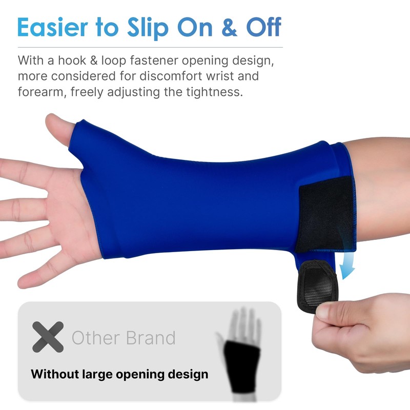 ComfiTECH Wrist Ice Pack Wrap 2 Pack, Flexible Hand Ice
