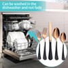 MDEALY 20-Piece Rose Gold and Black Silverware Set for 4